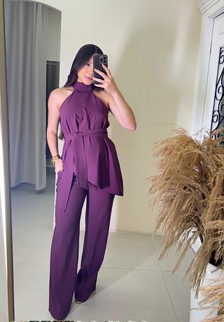 Conjunto Elegance Halter Pantalona