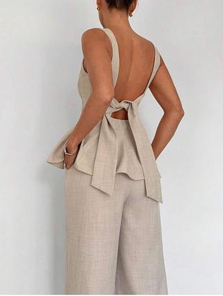 Conjunto peplum blusa calça