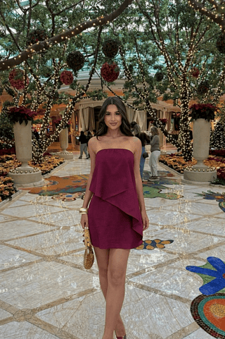 Conjunto tomara que caia + saia com forro